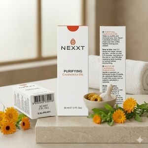NEXXT Purifying Calendula Oil - Soothing Face & Body Treatment 1oz (30ml)